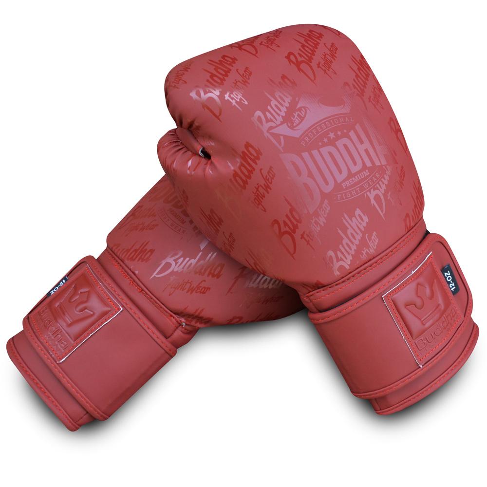 Guantes de Boxeo Muay Thai Kick Boxing Top Premium Burdeos Mate - Buddha Fight Wear