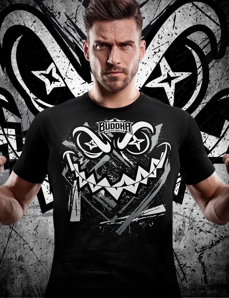 Camiseta Algodón Creepy Negra - Buddha Fight Wear