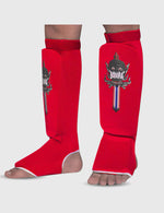 Espinilleras Buddha Tubulares Rojas