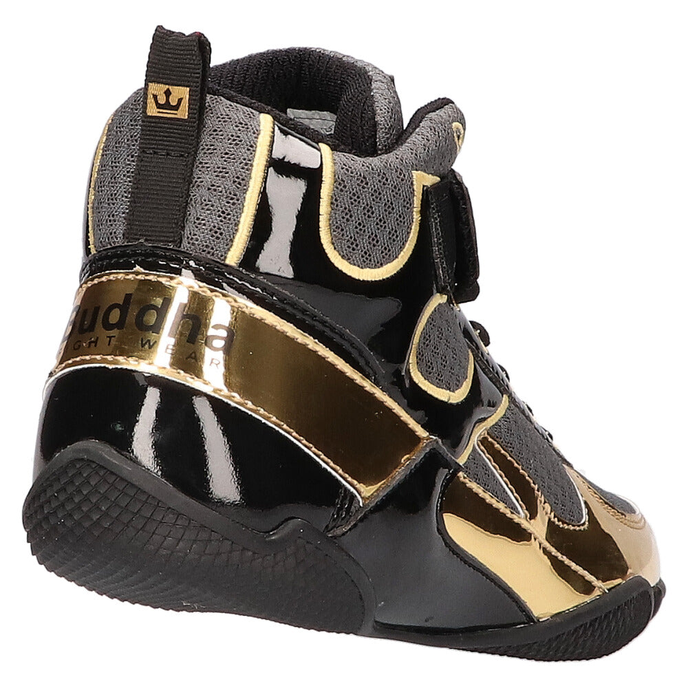 Zapatos de Boxeo Buddha One Gris Oscuro-Dorado - Buddha Fight Wear