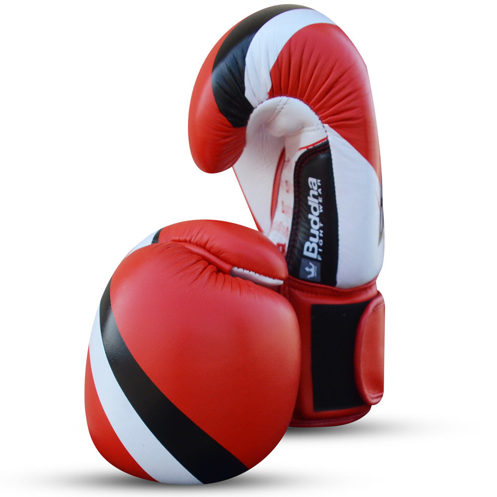 Guantes de Competición Homologados Boxeo Muay Thai Kick Boxing Fighter Rojo - Buddha Fight Wear