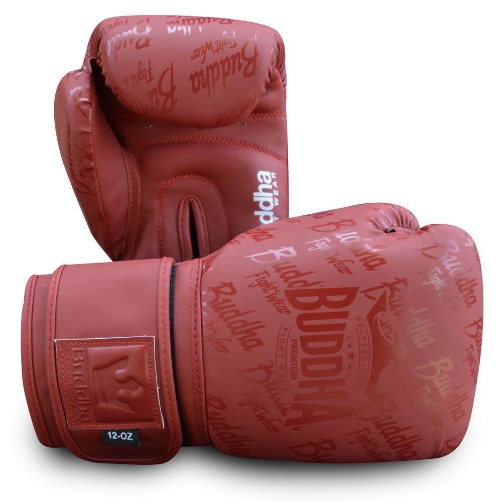 Guantes de Boxeo Muay Thai Kick Boxing Top Premium Burdeos Mate - Buddha Fight Wear