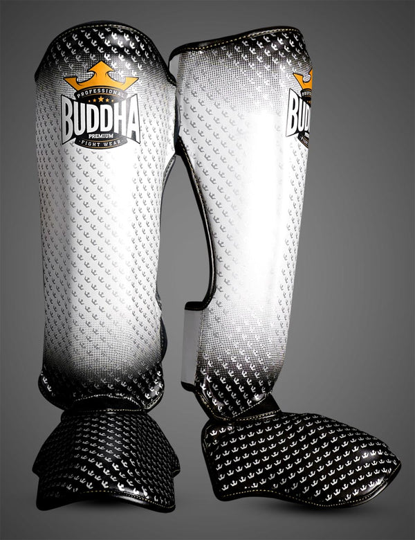Espinilleras Titanium Blancas - Buddha Fight Wear