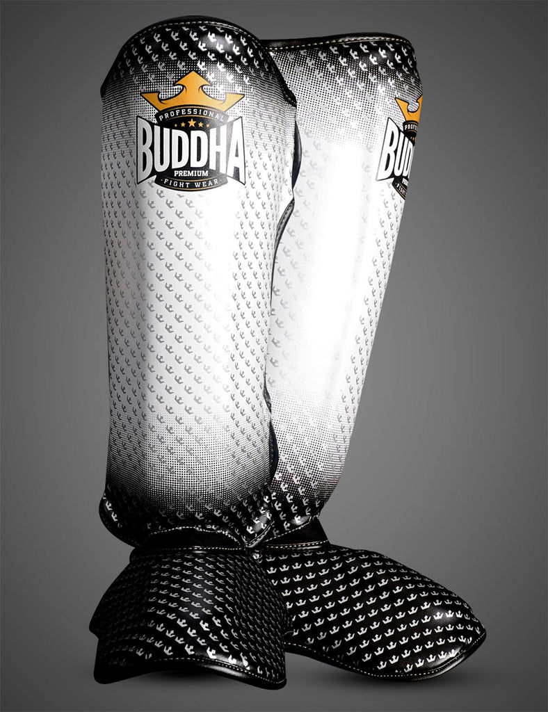 Espinilleras Titanium Blancas - Buddha Fight Wear