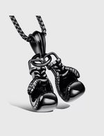 Guantoni da boxe in acciaio inox Premium nero