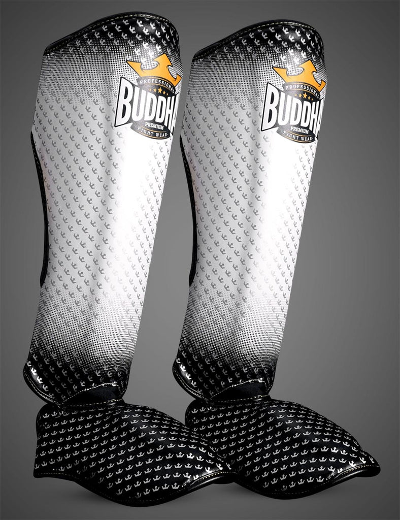 Espinilleras Titanium Blancas - Buddha Fight Wear