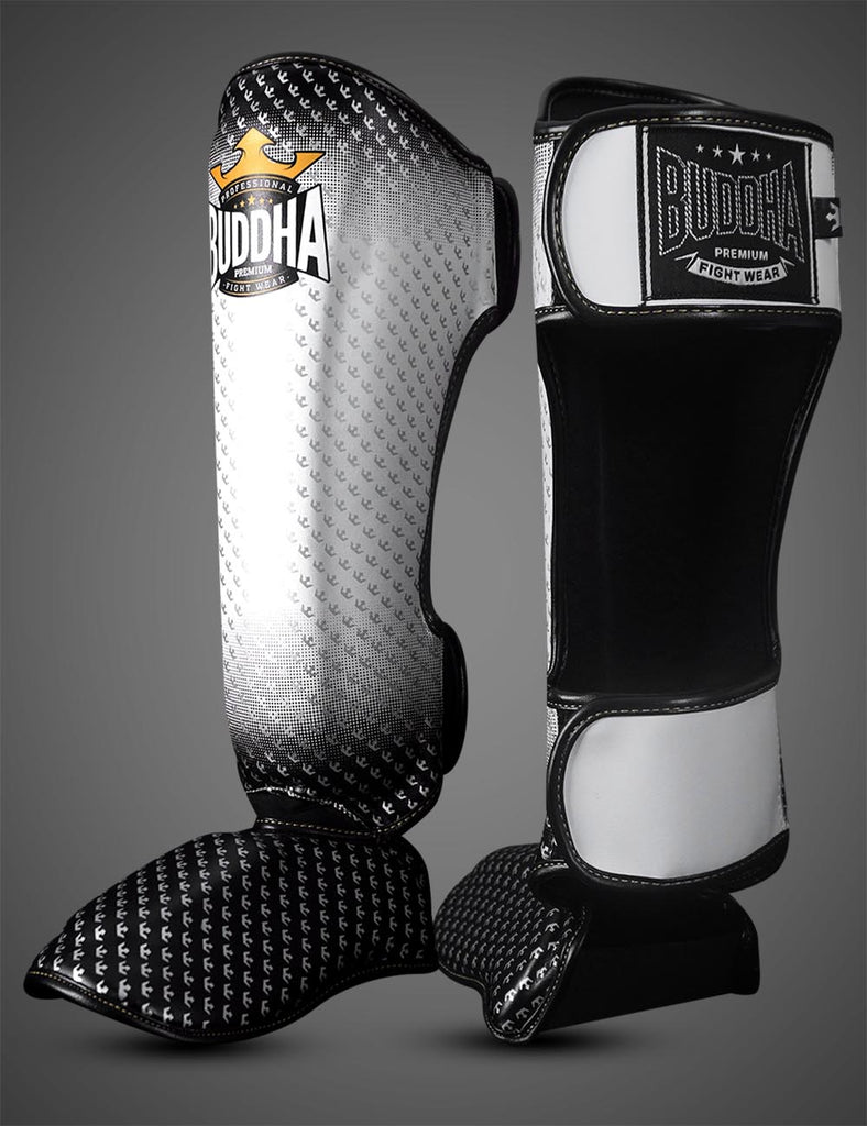 Espinilleras Titanium Blancas - Buddha Fight Wear