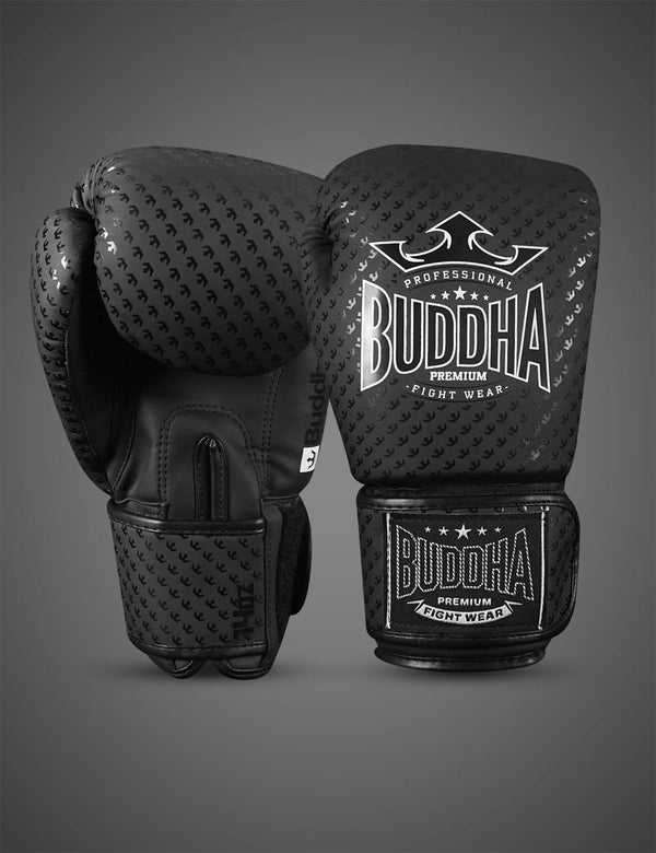 Guantes de Boxeo Titanium Negro Mate - Buddha Fight Wear