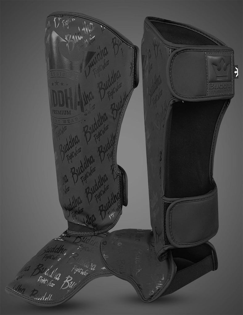 Espinilleras Epic Negras Mate - Buddha Fight Wear