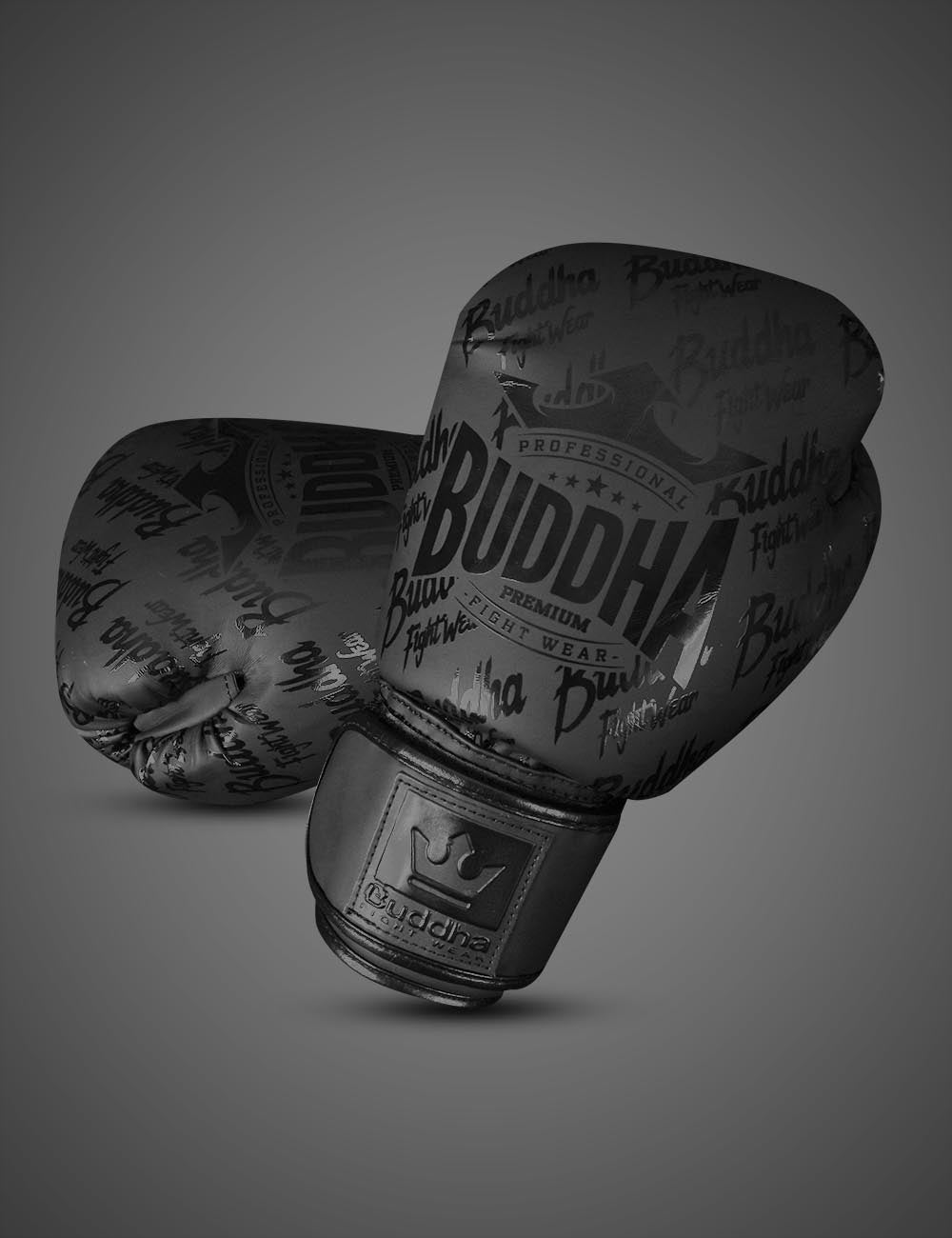 Gants Boxe Muay Thai MMA Buddha Fight Wear Édition Spéciale Bleu Marine Mat - 300 Ml Premium Main Dans La Main Protection Maximale