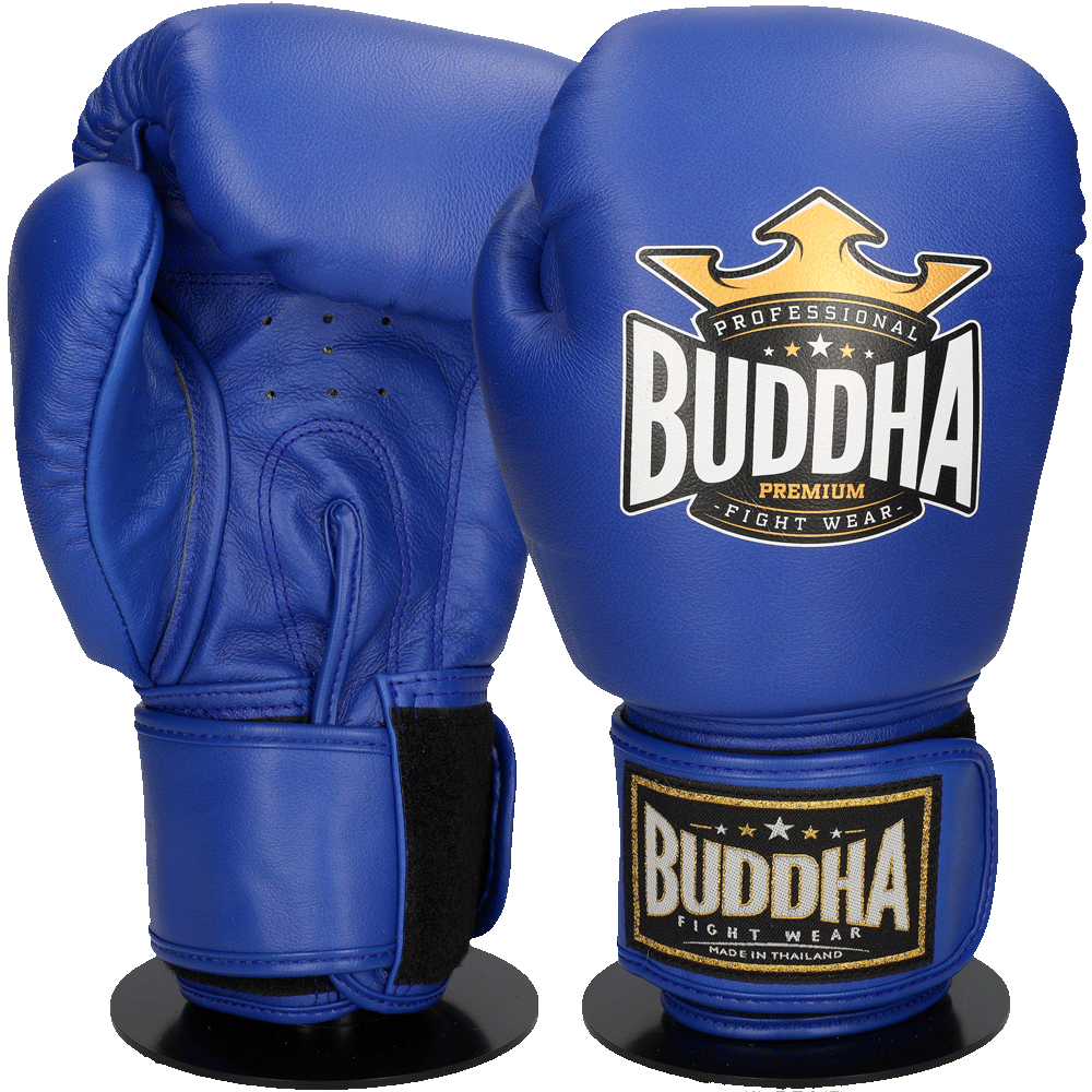 Guantes de boxeo Buddha Thailand Edición Piel - Azul > Envío Gratis