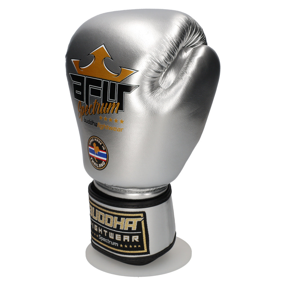 Guantes Spectrum Metalic Thailand Plateados - Buddha Fight Wear
