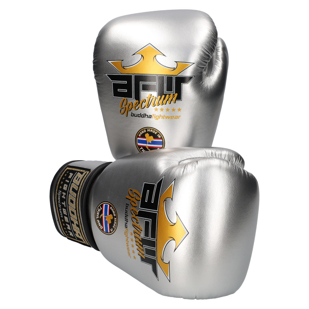 Guantes Spectrum Metalic Thailand Plateados - Buddha Fight Wear