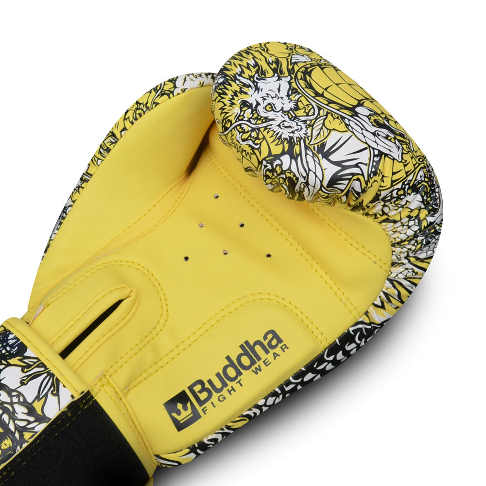 GUANTES BUDDHA Fantasy Dragon Blanco 10 oz. - SportGym Cordoba