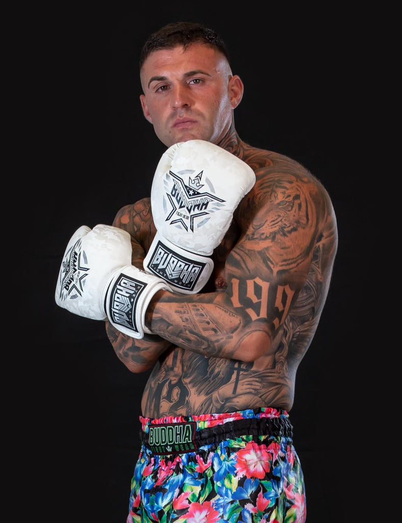 Guantes de Boxeo Army Blancos - Buddha Fight Wear