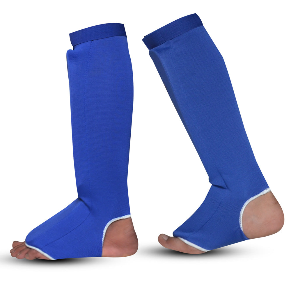 Espinilleras Buddha Tubular Infantil Azul Muay Thai MMA Kick Boxing - Buddha Fight Wear