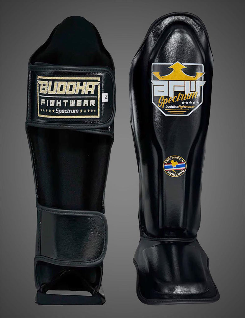 Espinilleras Spectrum Metalic Thailand Negro - Buddha Fight Wear