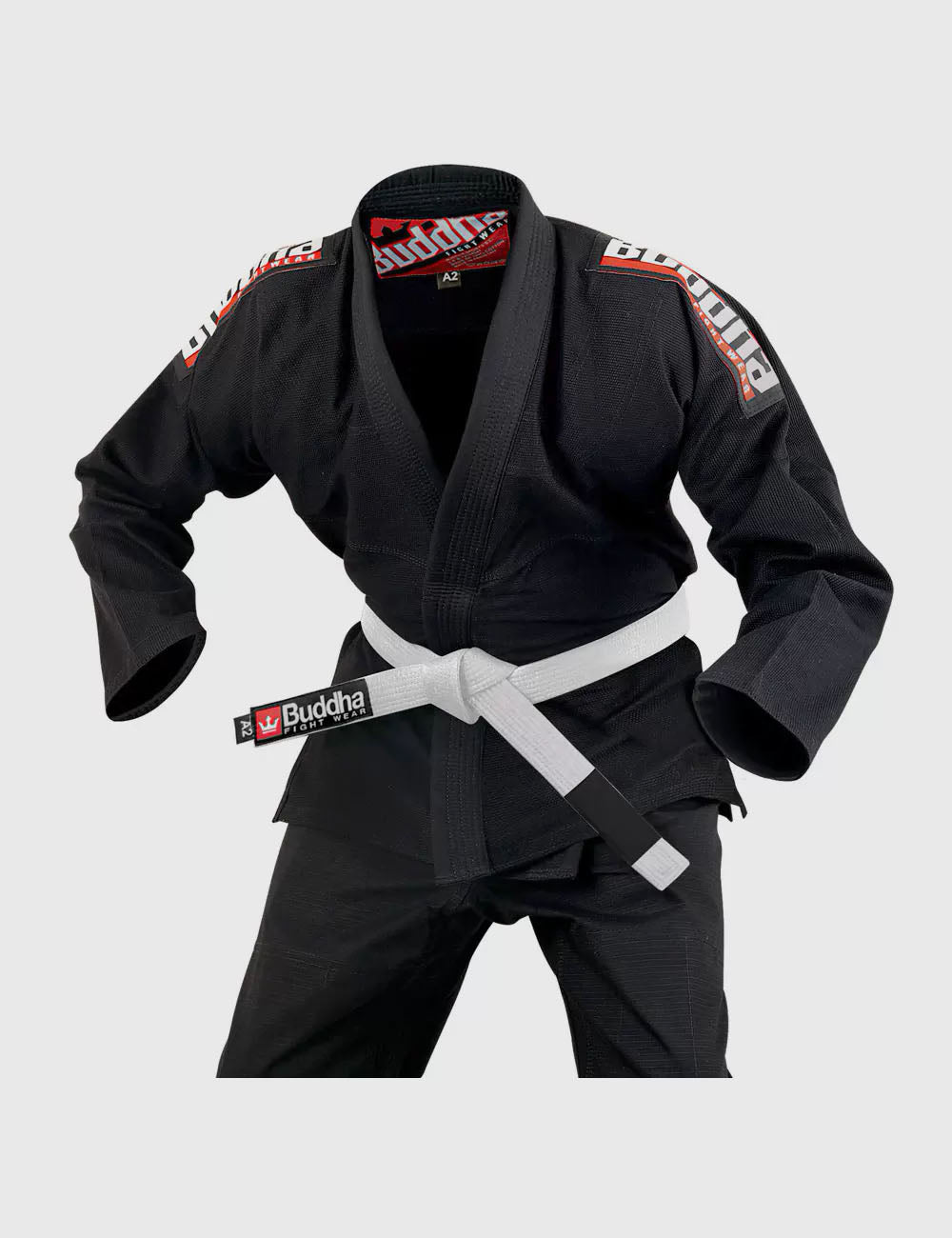 fight gear bjj Buddha Infinity Black Jiujitsu Gi + White Belt