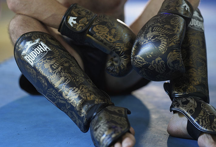 Guantes de Boxeo Muay Thai Kick Boxing Buddha Profesional Piel – RudePeople