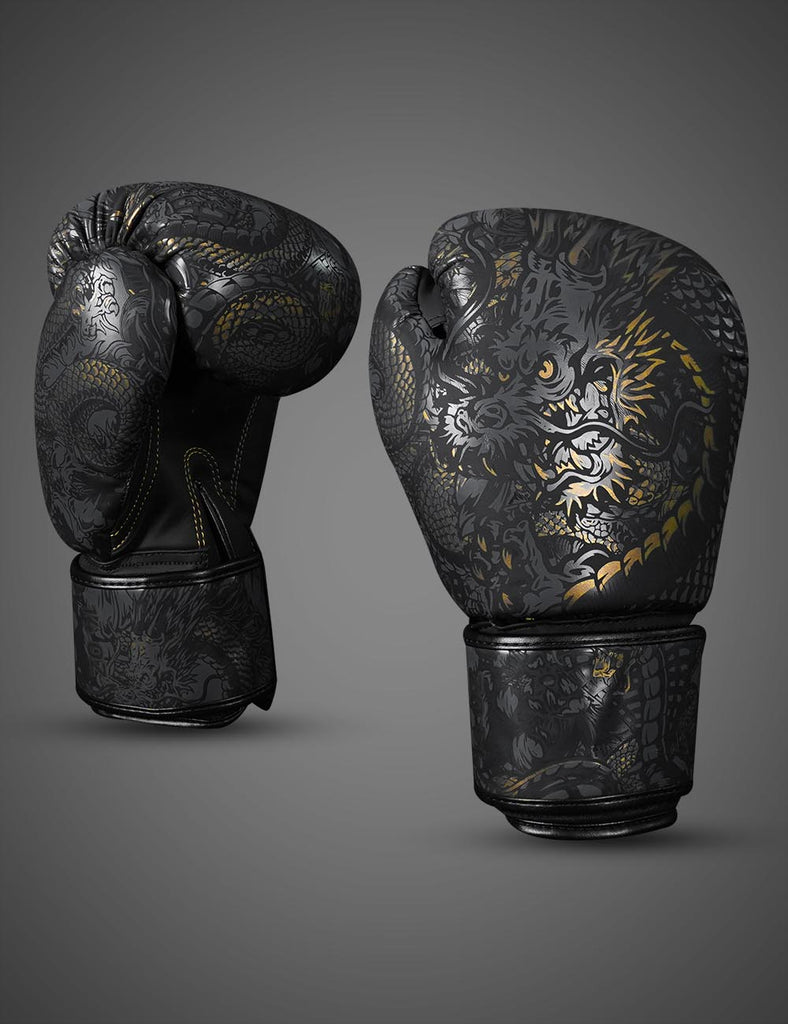 Guantes de Boxeo Dragon Negros - Buddha Fight Wear