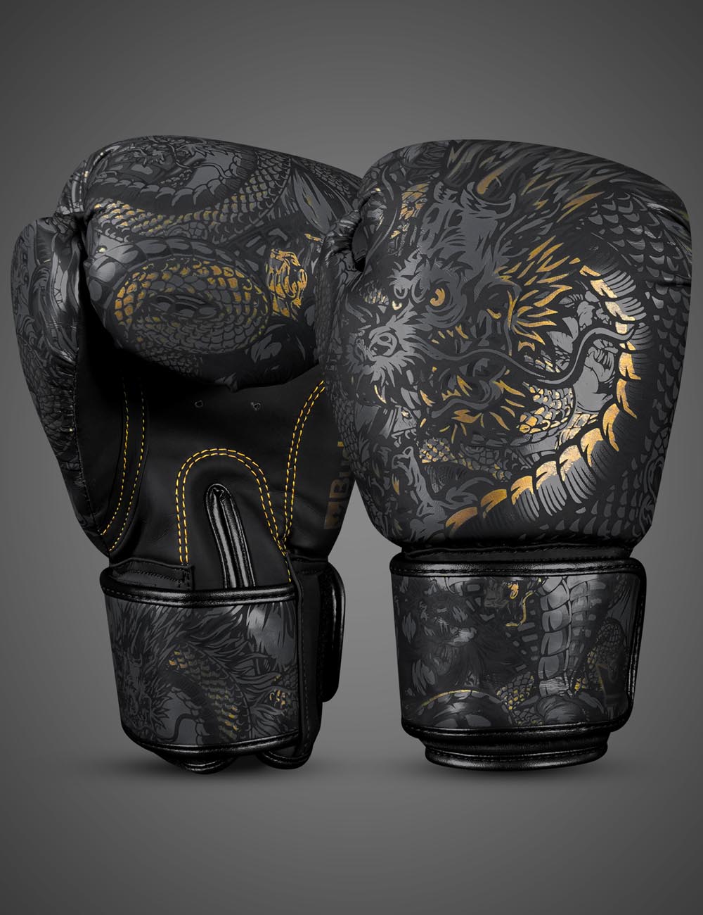 dragon handschuhe Boxen Muay Thai Kick Boxhandschuhe Fantasy Dragon Schwarz