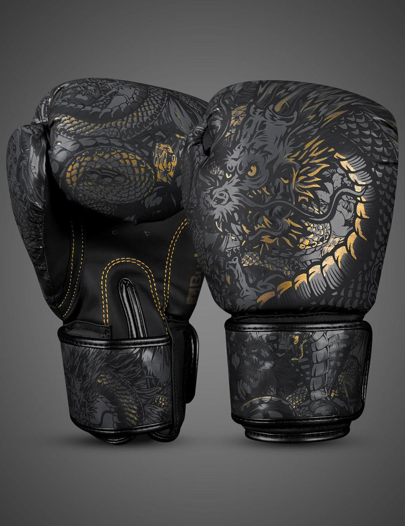 Guantes de Boxeo Dragon Negros - Buddha Fight Wear