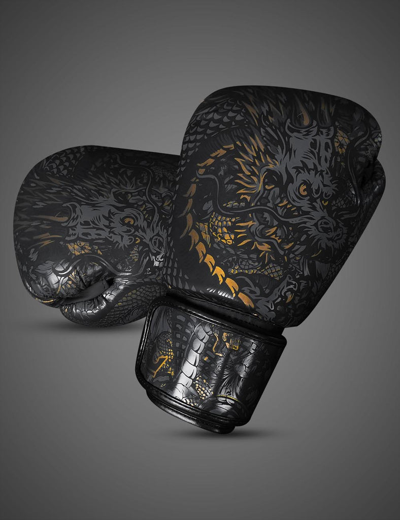 Guantes de Boxeo Dragon Negros - Buddha Fight Wear