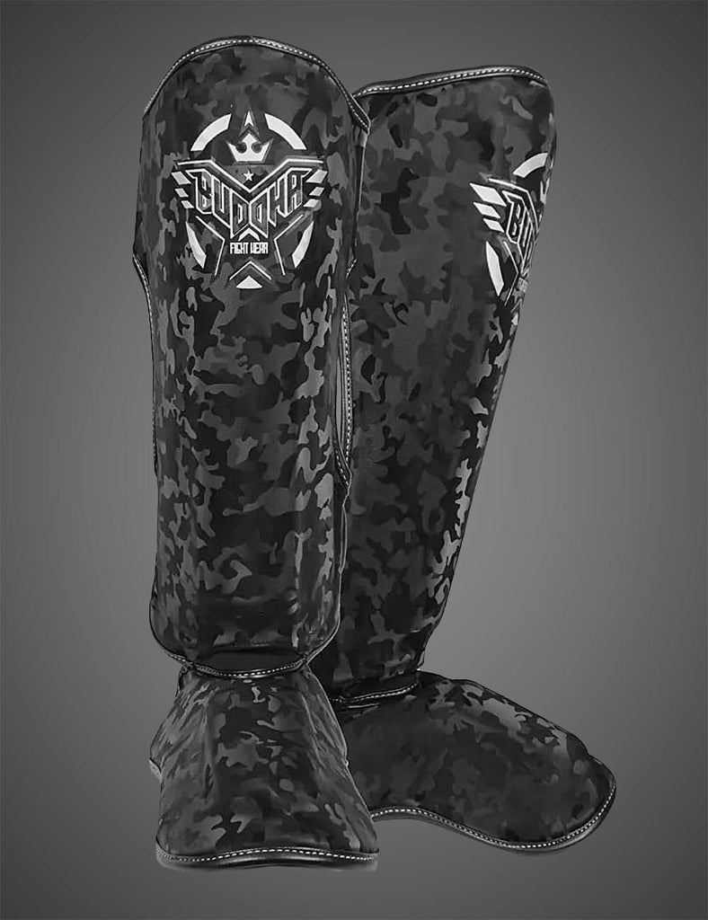 Espinilleras Army Negras - Buddha Fight Wear