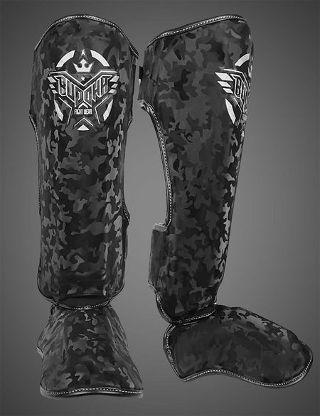Buddha Army Black Schienbeinschoner für Muay Thai und Kickboxen