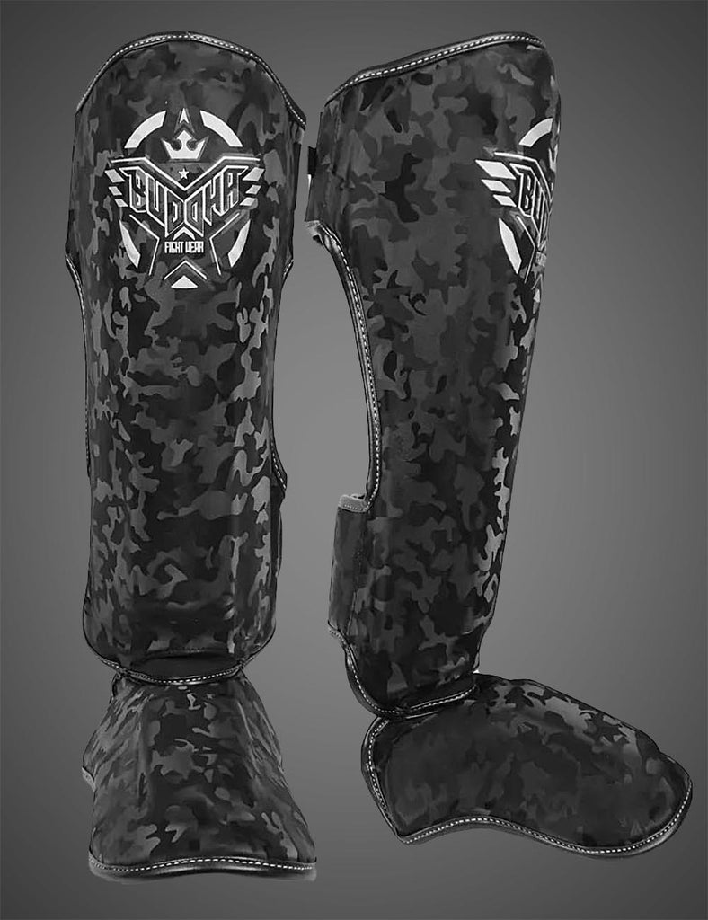 Espinilleras Army Negras - Buddha Fight Wear