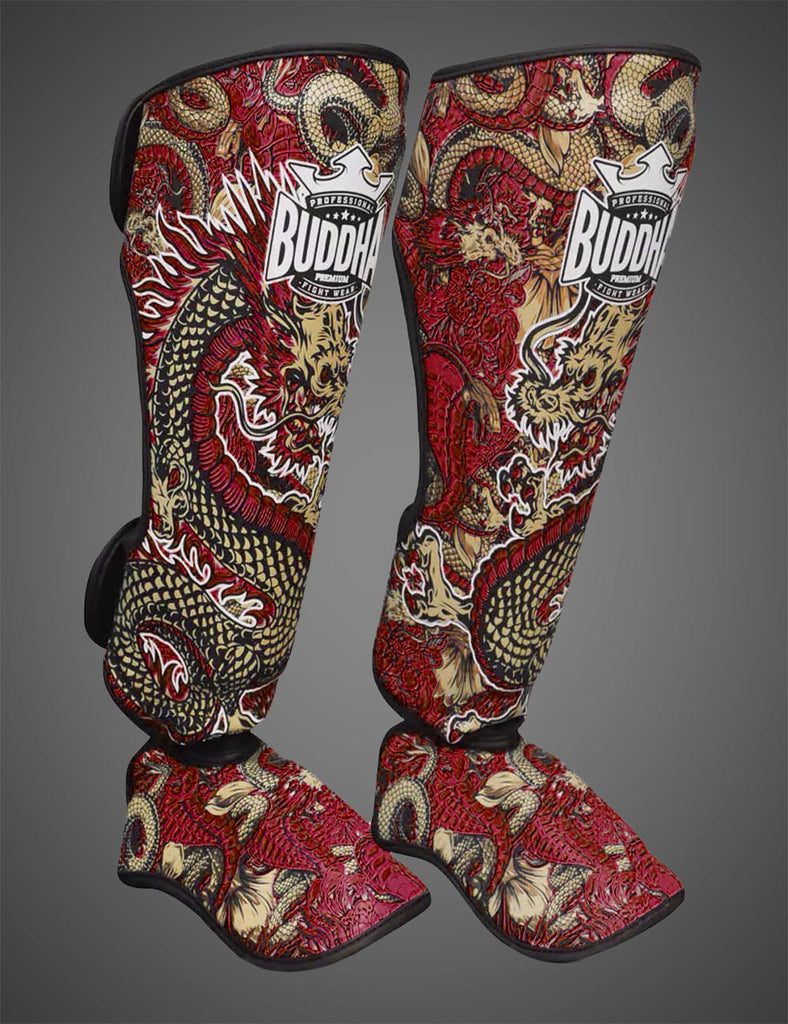Espinilleras Dragon Rojas - Buddha Fight Wear