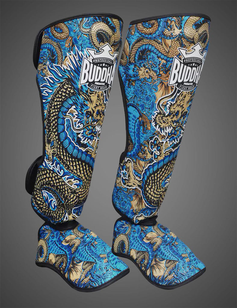 Espinilleras Dragon Azules - Buddha Fight Wear