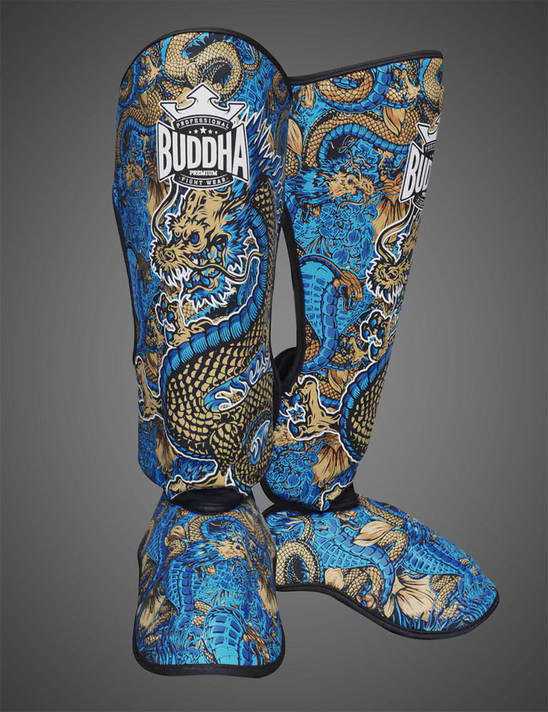 Espinilleras Dragon Azules - Buddha Fight Wear