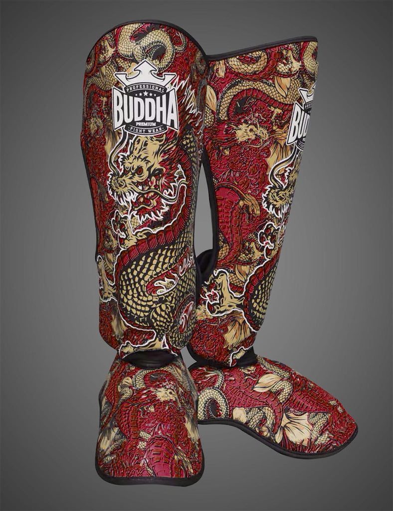 Espinilleras Dragon Rojas - Buddha Fight Wear