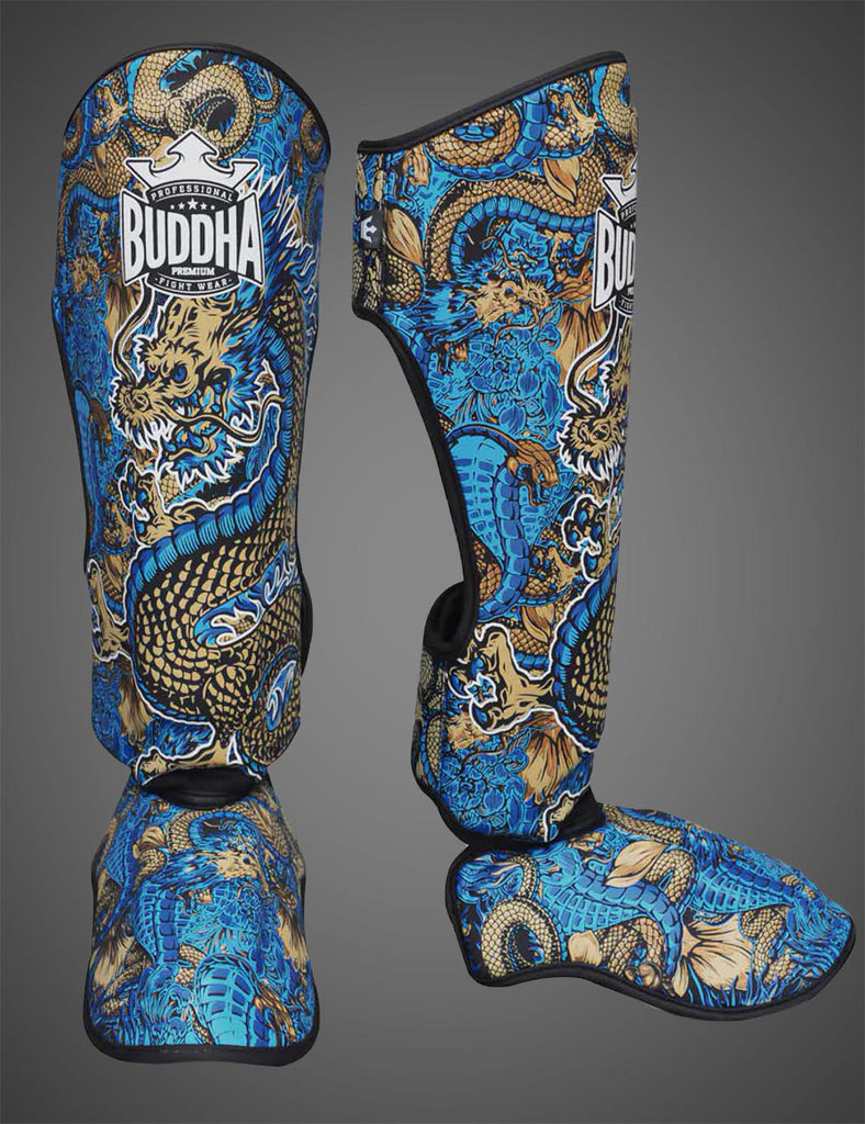Espinilleras Dragon Azules - Buddha Fight Wear