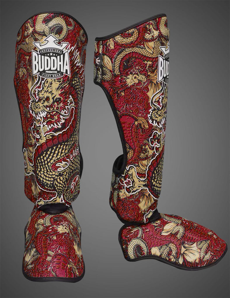 Espinilleras Dragon Rojas - Buddha Fight Wear