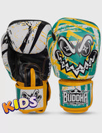 Gants pour enfants Buddha Creepy Vert Jaune Blanc
