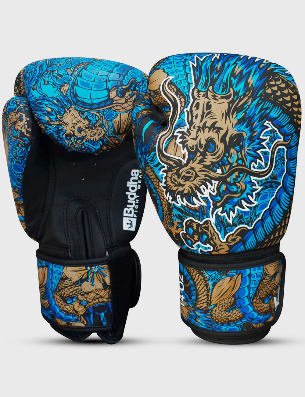aqua kickbox handschuhe Boxhandschuhe Muay Thai Kick Boxing Fantasy Dragon Blau