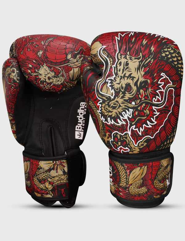 Guantes de Boxeo Dragon Rojos - Buddha Fight Wear