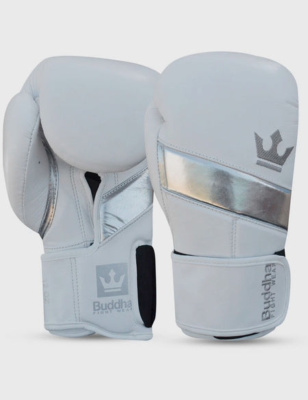 Boxhandschuhe Muay Thai Kick Boxing Epic Weißes Leder