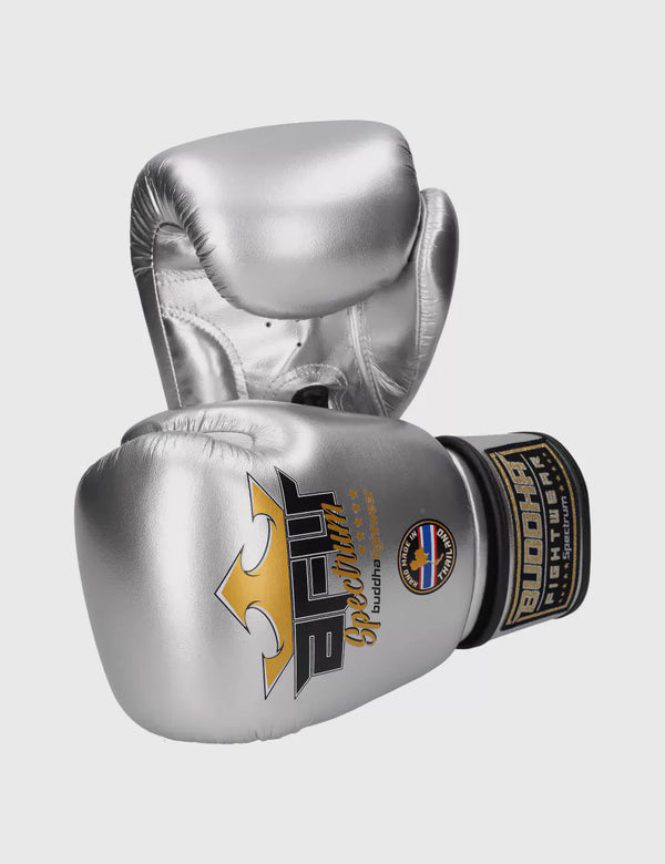 Guantes Spectrum Metalic Thailand Plateados - Buddha Fight Wear
