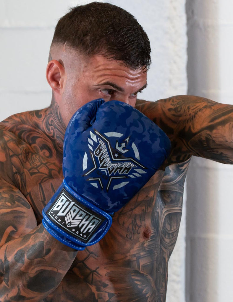 Guantes Buddha Army Azules - Buddha Fight Wear