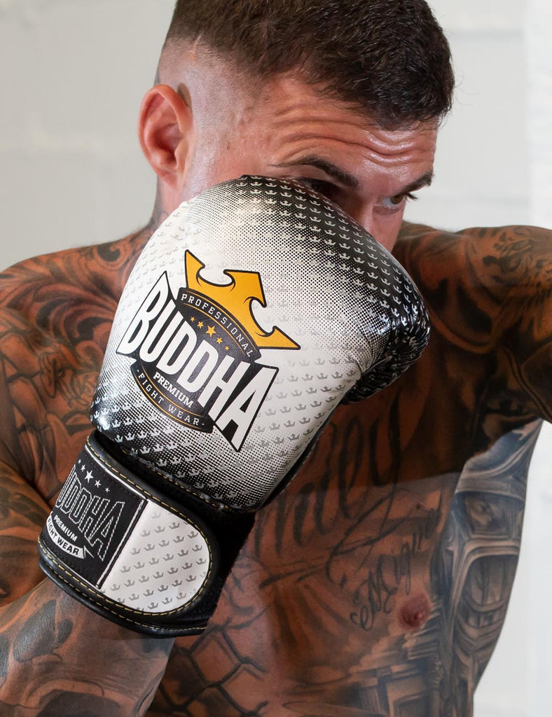 Guantes de Boxeo Titanium Blancos - Buddha Fight Wear