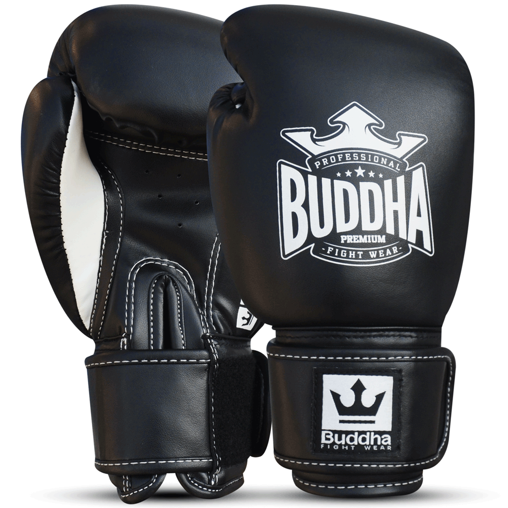 Guantes de boxeo Buddha Top Premium negro mate > Envío Gratis