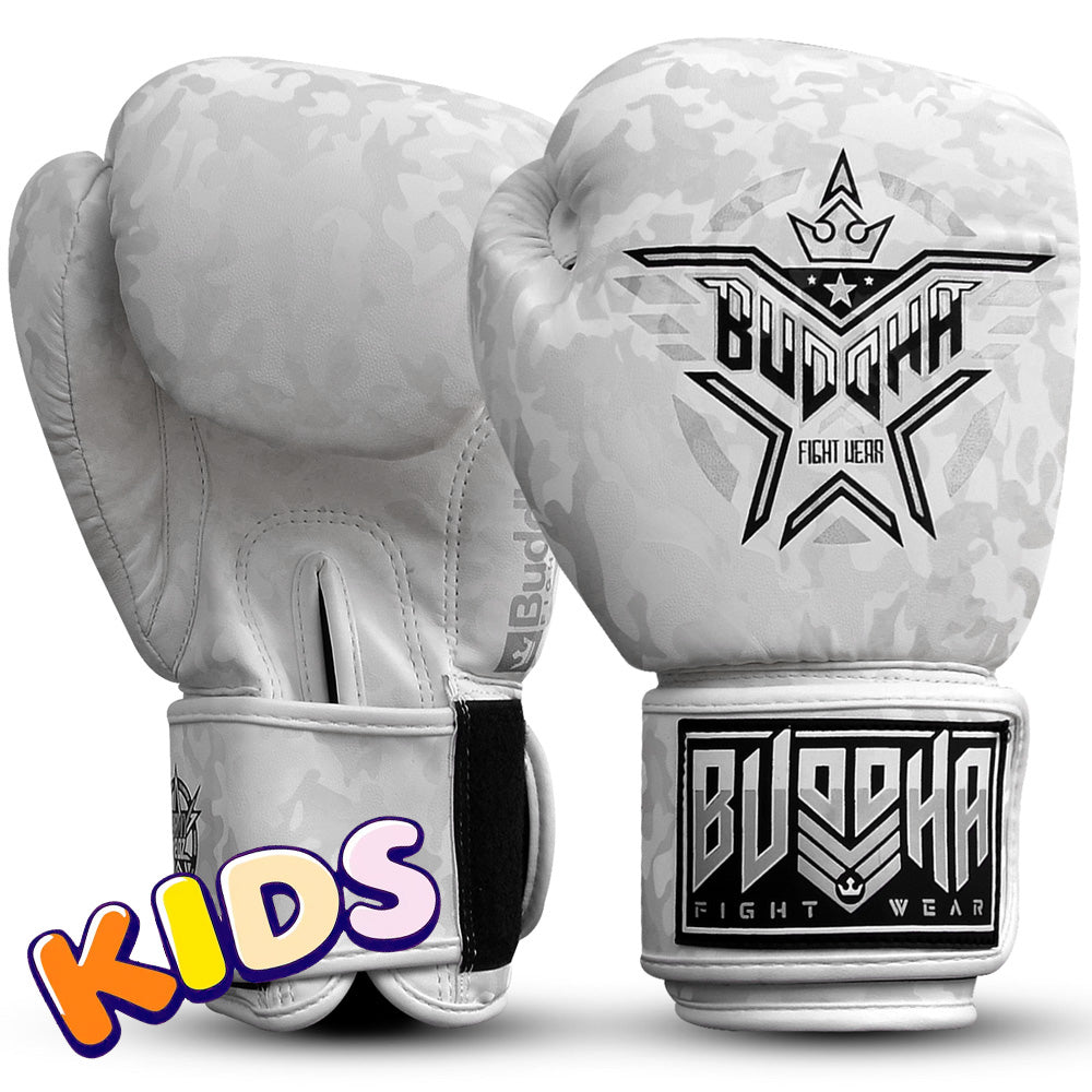 Guantes Infantiles Buddha Army Blancos - Buddha Fight Wear