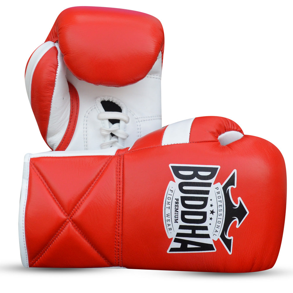 Guantes Competición Profesional Piel Rojos - Buddha Fight Wear