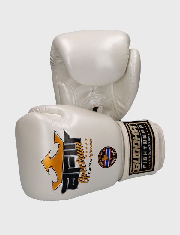 Guantes Spectrum Metalic Thailand Blancos - Buddha Fight Wear