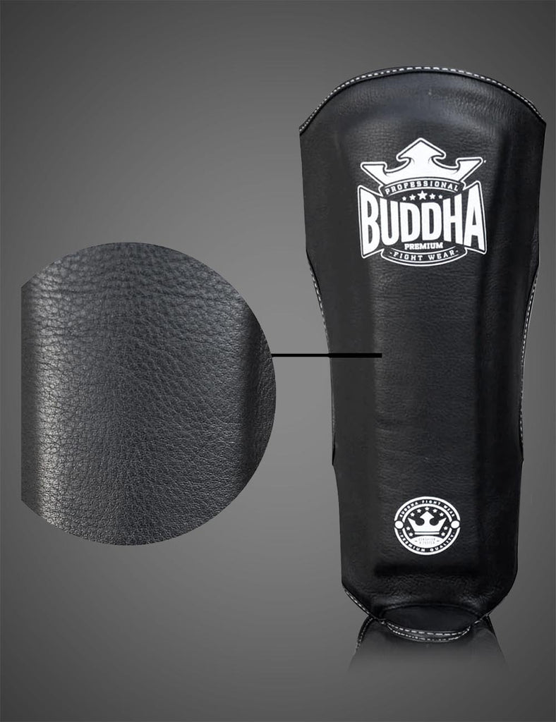 Espinilleras Muay Thai MMA Kick Boxing Supreme Piel - Buddha Fight Wear