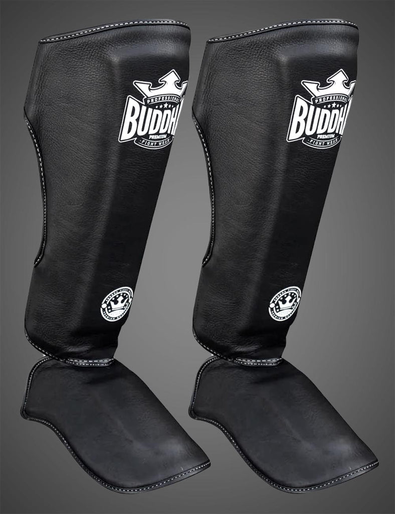 Espinilleras Muay Thai MMA Kick Boxing Supreme Piel - Buddha Fight Wear