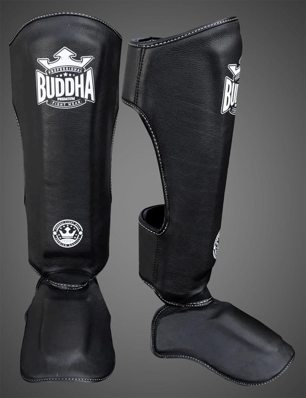 Espinilleras Muay Thai MMA Kick Boxing Supreme Piel - Buddha Fight Wear